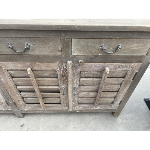 2981 - AN INDIAN HARDWOOD SIDEBOARD, 82