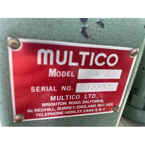 3 - A MULTICO M3 MORTISE MACHINE, THREE PHASE - NO VAT