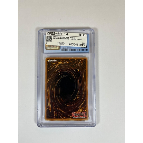 213 - A GRADED YU-GI-OH! CARD - 2002 GARNECIA ELEFANTIS METAL RAIDERS MRD-125 SUPER RARE - CGC GRADE 4