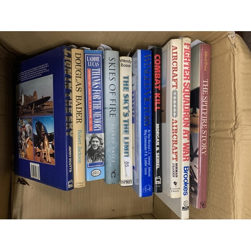 481 - A QUANTITY OF BOOKS ABOUT MILITARY PLANES AND PILOTS