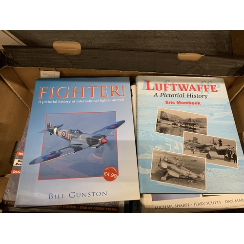 485 - A QUANTITY OF BOOKS ABOUT MILITARY PLANES AND PILOTS