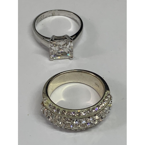 581 - FOUR SILVER RINGS