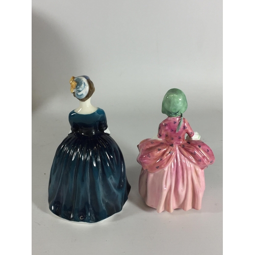 704 - TWO ROYAL DOULTON LADY FIGURES - CHERIE HN2341 (SECONDS) & BO-PEEP HN1811