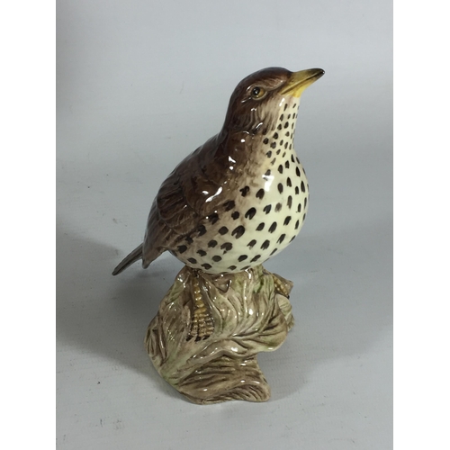 732 - A BESWICK SONGTHRUSH NO. 2308 BIRD FIGURE