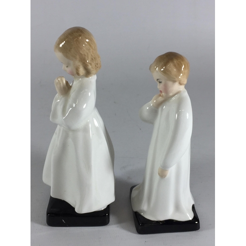 743 - TWO ROYAL DOULTON FIGURES - BEDTIME (A/F) & DARLING