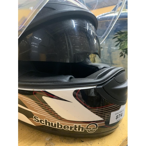 874 - A SCHUBERTH MOTORCYCLE HELMET