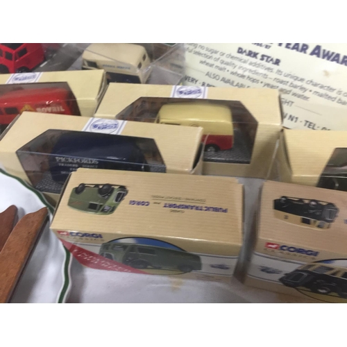 975 - EIGHT BOXED CORGI MODELS OF MORRIS J VANS