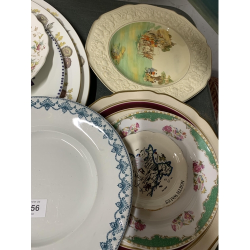 1056 - A LARGE QUANTITY OF PLATES TO INCLUDE ROYAL ALBERT, POOLE POTTERY, WEDGWOOD, ETC