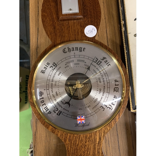 1089 - A WOODEN CASED BAROMETER