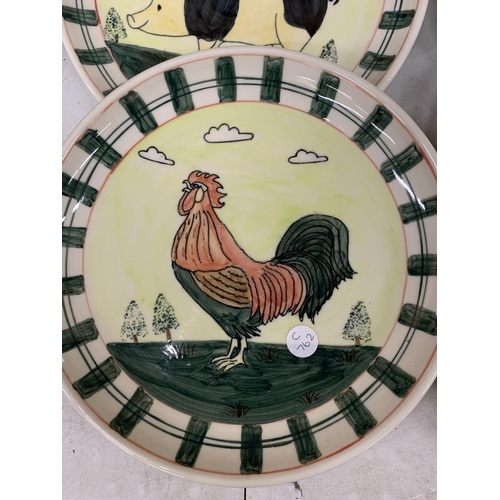 1106 - A QUANTITY OF CABINET/WALL PLATES TO INCLUDE ANIMAL THEMED, ORIENTAL THEMED, ETC - 8 IN TOTAL