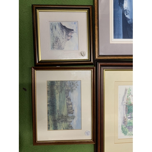 1141 - FOUR FRAMED PRINTS TO INCLUDE CASTLES, ETC