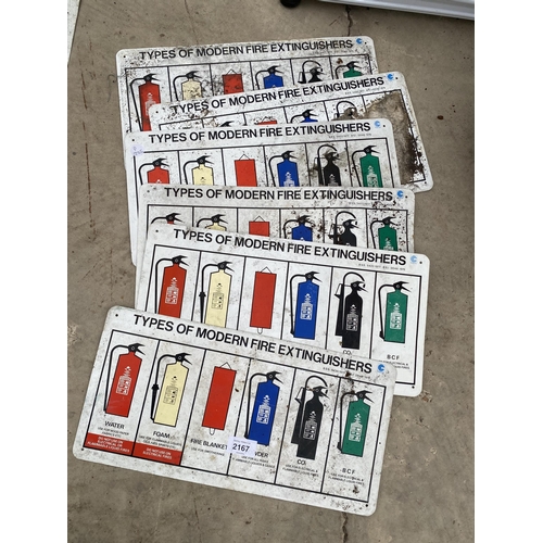 2167 - AN ASSORTMENT OF METAL SAFETY SIGNS