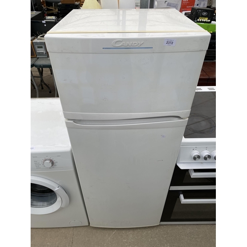 2372 - A WHITE CANDY UPRIGHT FRIDGE FREEZER