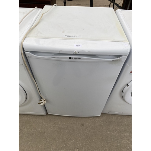 2375 - A WHITE HOTPOINT UNDERCOUNTER FRIDGE