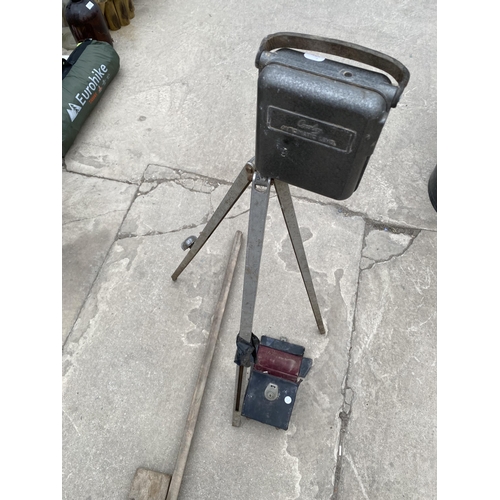 2441 - A VINTAGE LASER LEVEL WITH TRIPOD STAND