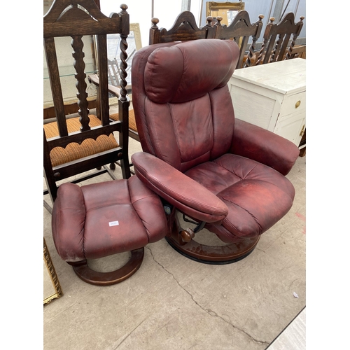 2616 - A ZONE RELAXATEEZE REVOLVING RECLINER AND FOOT STOOL