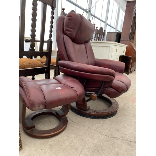 2616 - A ZONE RELAXATEEZE REVOLVING RECLINER AND FOOT STOOL