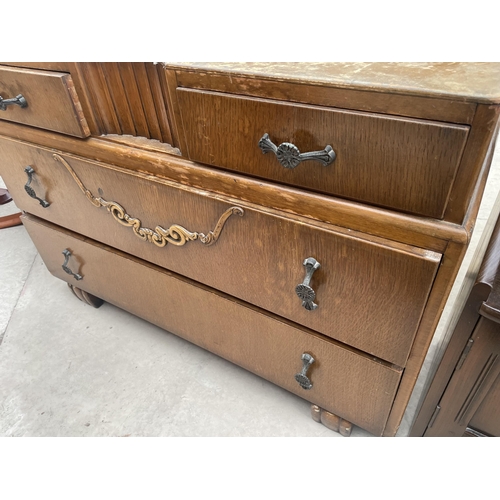 2929 - A MID 20TH CENTURY OAK DRESSING CHEST