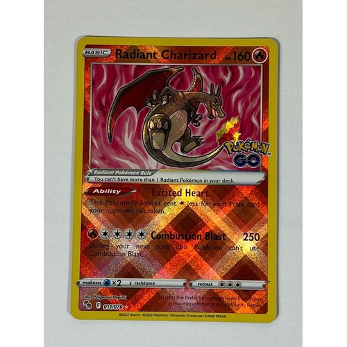 217 - A POKEMON RADIANT CHARIZARD 011/078 RARE HOLO CARD