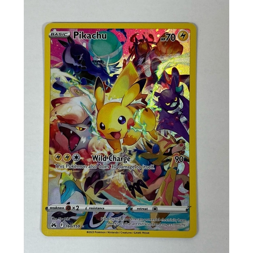 219 - A POKEMON SECRET RARE PIKACHU FULL ART 160/159 HOLO CARD