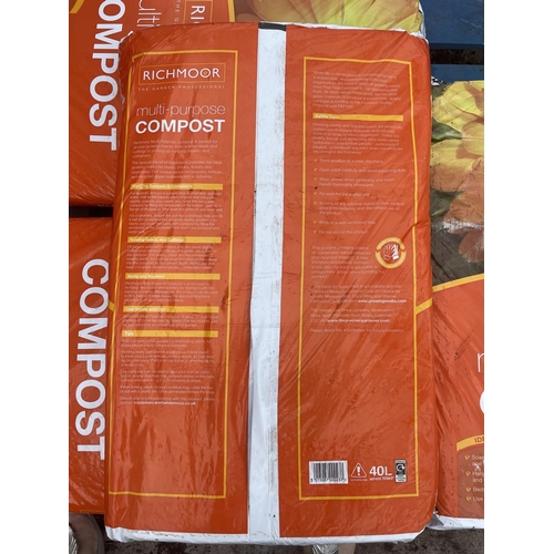 224 - FIVE BAGS OF RICHMOOR MULTI PURPOSE COMPOST NO VAT