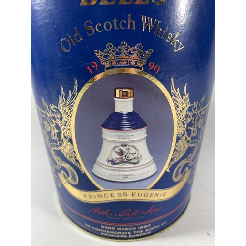 325 - 1 X BOXED 75CL BOTTLE - BELLS 1990 PRINCESS EUGENIE OLD SCOTCH WHISKY