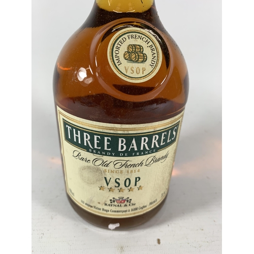 336 - 1 X 70CL BOTTLE - RAYNAL & CIE THREE BARRELS VSOP RARE OLD FRENCH BRANDY