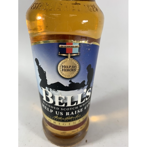 340 - 1 X 70CL BOTTLE - BELLS HELP FOR HEROES BLENDED SCOTCH WHISKY