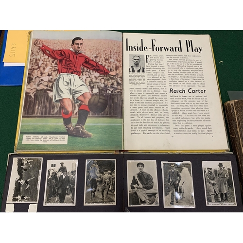 81 - ALBUM OF WIZARD FOOTBALLERS & CRICKETERS CARDS, QTY PHOTOCARDS Of FOOTBALL, CRICKET & HORSE RACING &... 