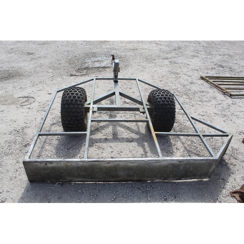 1276 - SCRAPER TRAILER WITH BALOON TYRES  NO  VAT