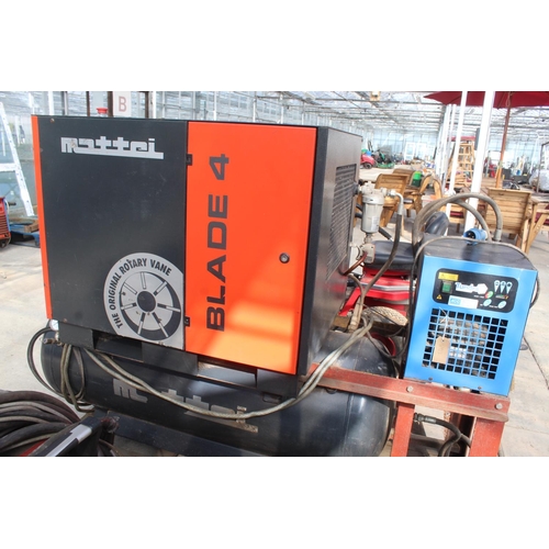 134 - MATTEI BLADE S4L SILENCED COMPRESSOR COMPLETE WITH DRYER SNGEVL252BOB4321 LOW HOURS +VAT