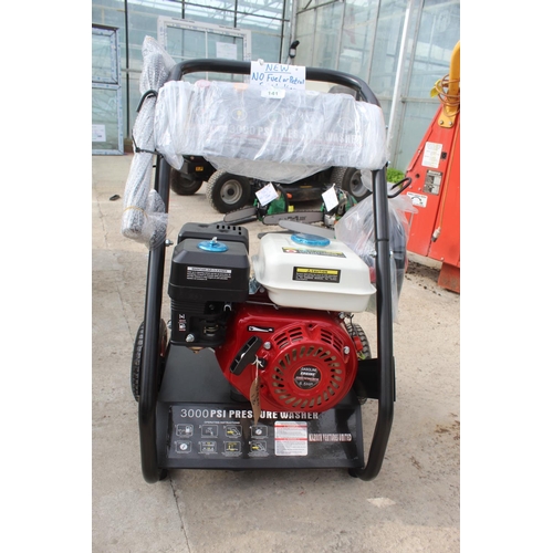 141 - NEW KILRUSH 3000 PSI 6 1/2 HP PETROL PRESSURE WASHER  NO VAT