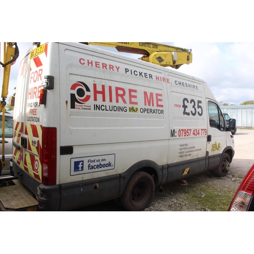 164 - IVECO DAILEY DIESEL CHERRY PICKER BX55LZJ FIRST REG 2005 MOT 31/07/23 ENGINE RUNS FINE ,HYDRAULICS G... 