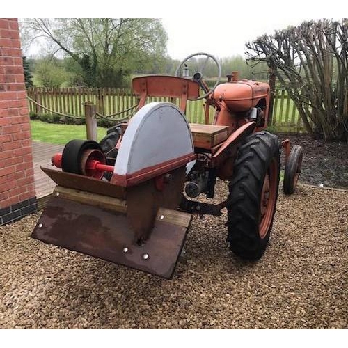 187 - ALLIS CHALMERS B TRACTOR & SAW BENCH APPROX 1947/8 ORIGINAL LOG BOOK & HAND BOOK STARTED LAST WEEK B... 