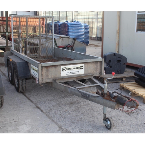 236 - CHALLENGER INDESPENSION PLANT TRAILER 2300KG 8'X4' FULLY SERVICED NEW BRAKE SHOE /TYRES & LED LIGHTS... 