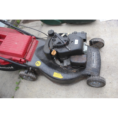 30 - A PETROL MOUNTFIELD LAWNMOWER MODEL SP536 COMPLETE WITH GRASS BOX NO-VAT