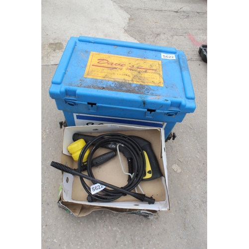 516 - SHAKESPERE FISHING BOX & KARCHER HOSE - NO VAT