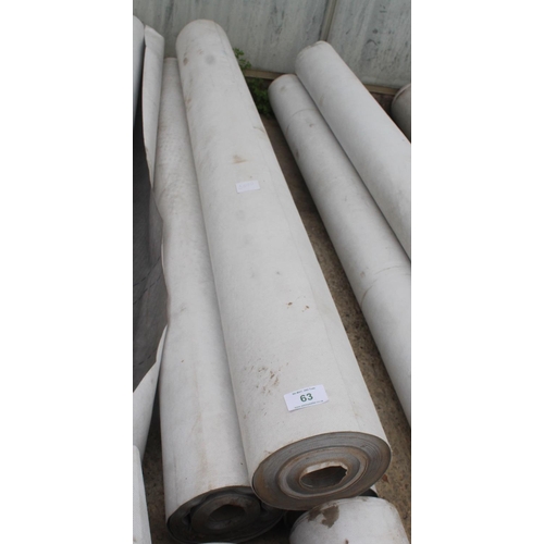 63 - 3 ROLLS OF  BREATHABLE FELT 1½ MTRS NO VAT