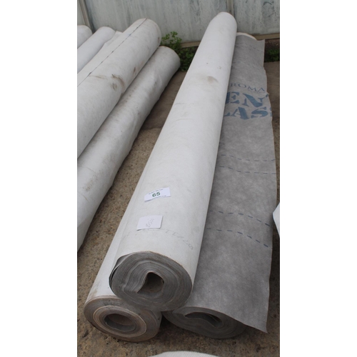 65 - 3 ROLLS OF  BREATHABLE FELT 1½ MTRS NO VAT