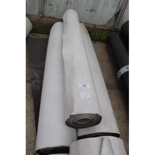 69 - 3 ROLLS OF 1M BREATHABLE FELT  NO VAT