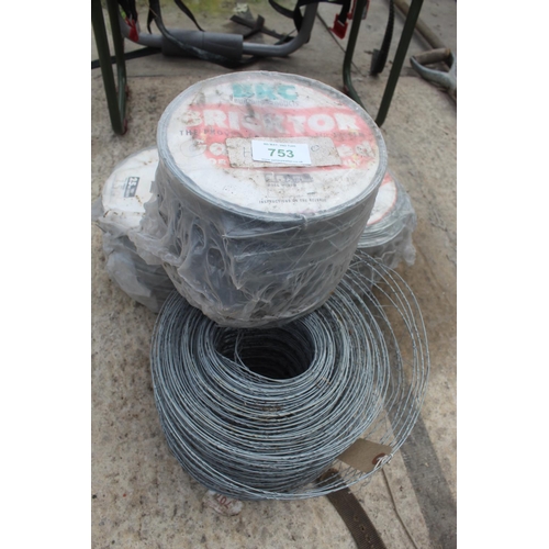 753 - 4 X ROLLS OF BRIKTOR  NO  VAT