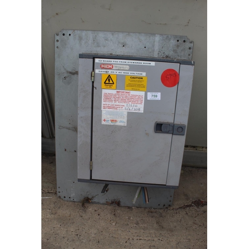 759 - FUSE BOARD  NO  VAT