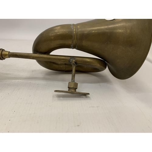 139 - A VINTAGE BRASS CAR HORN