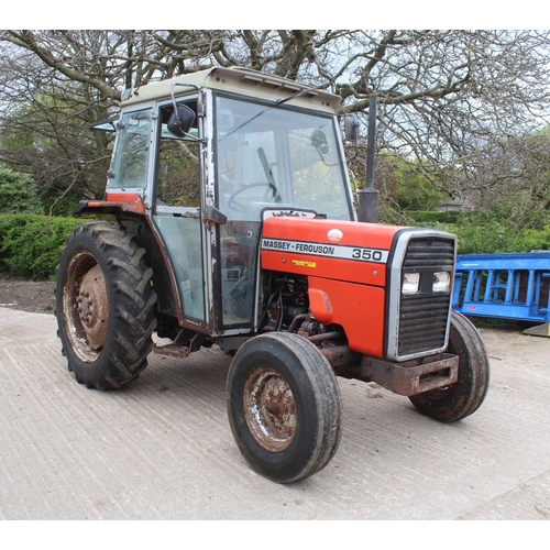 123 - A MASSEY FERGUSON 350 2WD TRACTOR UNREGISTERED B08184,  6407 HOURS  + VAT