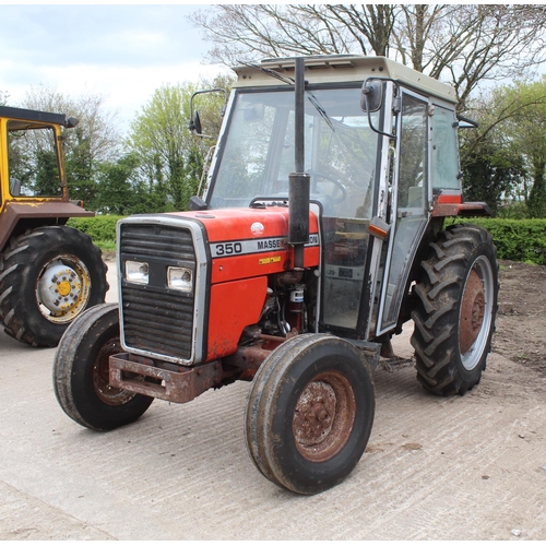 123 - A MASSEY FERGUSON 350 2WD TRACTOR UNREGISTERED B08184,  6407 HOURS  + VAT