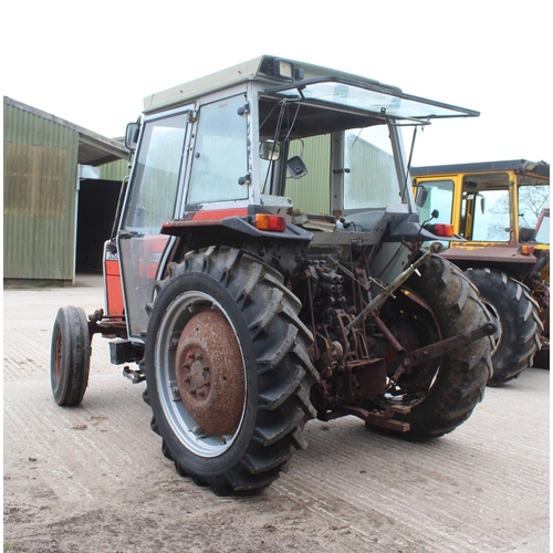 123 - A MASSEY FERGUSON 350 2WD TRACTOR UNREGISTERED B08184,  6407 HOURS  + VAT