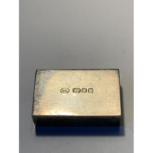 521 - A HALLMARKED LONDON SILVER INGOT