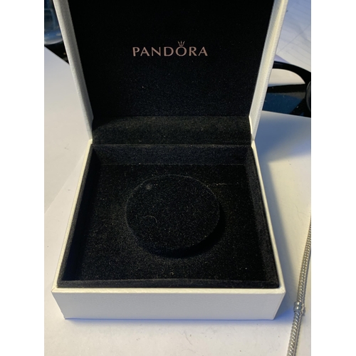 591 - A PANDORA NECKLACE IN A PRESENTATION BOX