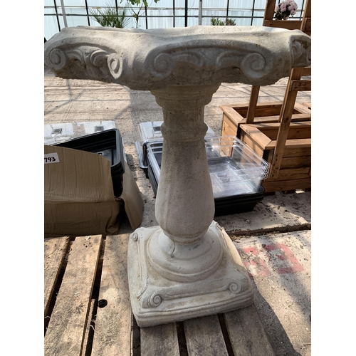 246 - A BALUSTER BIRD BATH NO VAT