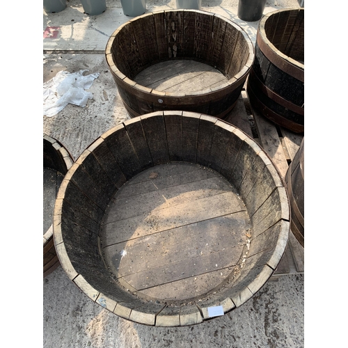 258 - TWO HALF BARREL WHISKY  PLANTERS NO VAT